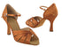 SERA1311 Dark Tan Satin with 3" heel in the photo