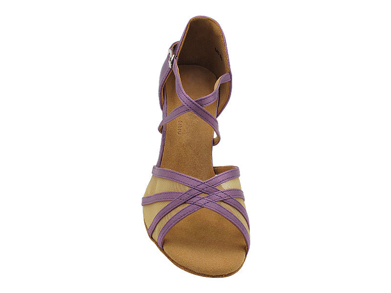 SERA1605 182 Lavender Satin with 3" Flare Heel (5059) in the photo