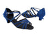 SERA1605 190 Glitter Dark Blue Satin_Black Mesh with 1.3" Cuban Heel (387) in the photo