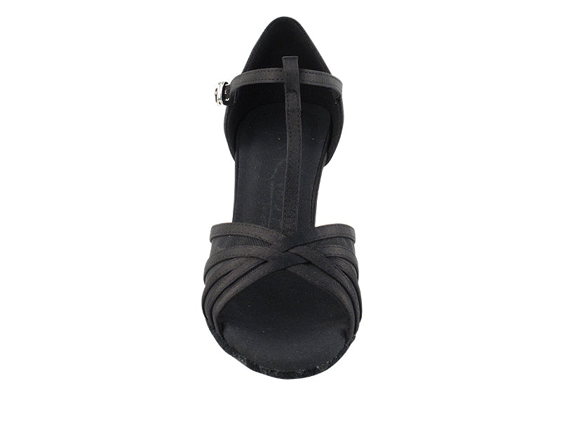 SERA16612 Black Satin with 3" heel in the photo