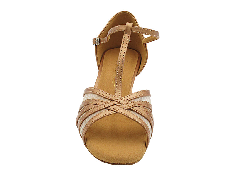 SERA16612 Copper Nude Leather & Flesh Mesh with 1.2" Cuban Heel (CI) in the photo