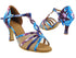SERA1692 198 Blue Purple Flower Satin_Flesh Mesh with 3" Heel (5059) in the photo