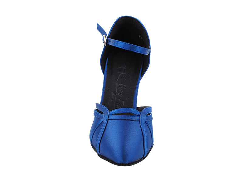 SERA3540 Dark Blue Satin with 3" Heel (5059) in the photo