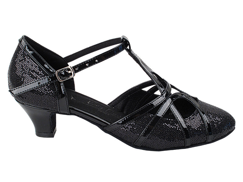 SERA3541 Black Scale & Patent Trim with (5028) 1.2" Cuban Heel in the photo