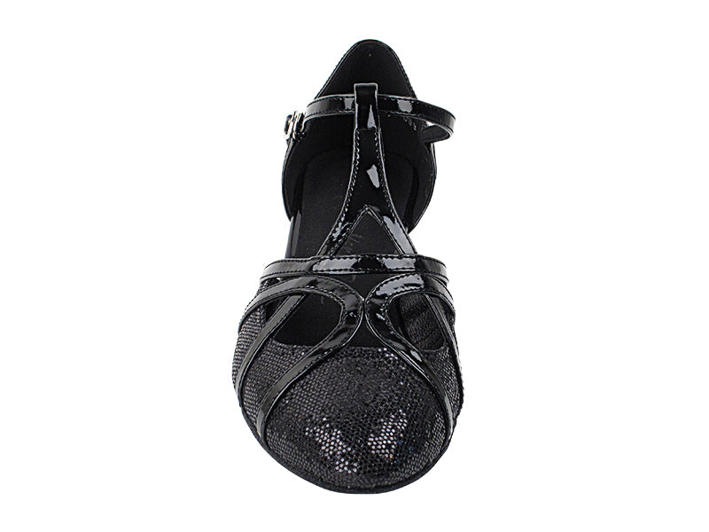 SERA3541 Black Scale & Patent Trim with (5028) 1.2" Cuban Heel in the photo