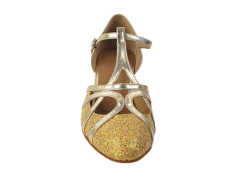 SERA3541 Gold Scale & Gold Trim with (5028) 1.2" Cuban Heel in the photo