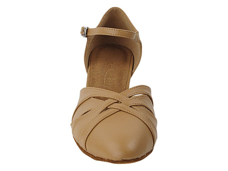 SERA3542 Beige Brown Leather with (5028) 1.2" Cuban Heel in the photo