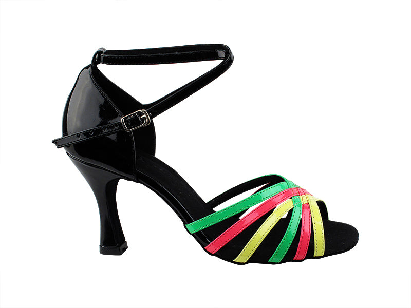 SERA3693 Green_Pink_Yellow with 3" Heel (5059) in the photo