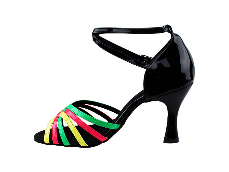 SERA3693 Green_Pink_Yellow with 3" Heel (5059) in the photo