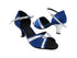 SERA3710 114 Dark Blue Satin_061 Silver Leather Trim with 2.5" Heel (2040) in the photo