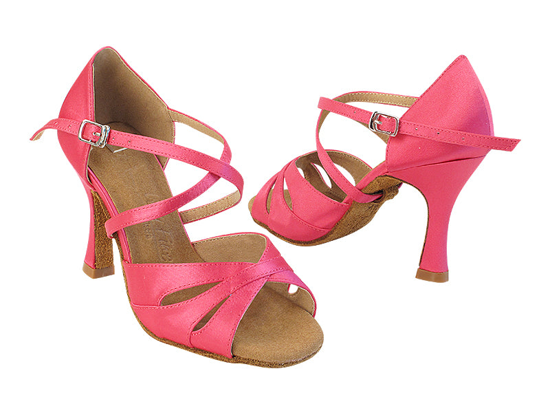 SERA3840X 121 Rose Satin with (5059) 3 inch Flare Heel in the photo