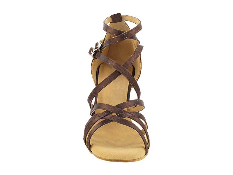SERA5008 082 Dark Coffee Satin with 3" Heel (6812) in the photo