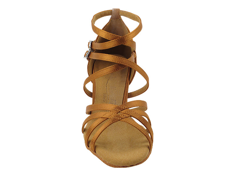 SERA5008 Dark Tan Satin with 2.5" heel (2040) in the photo