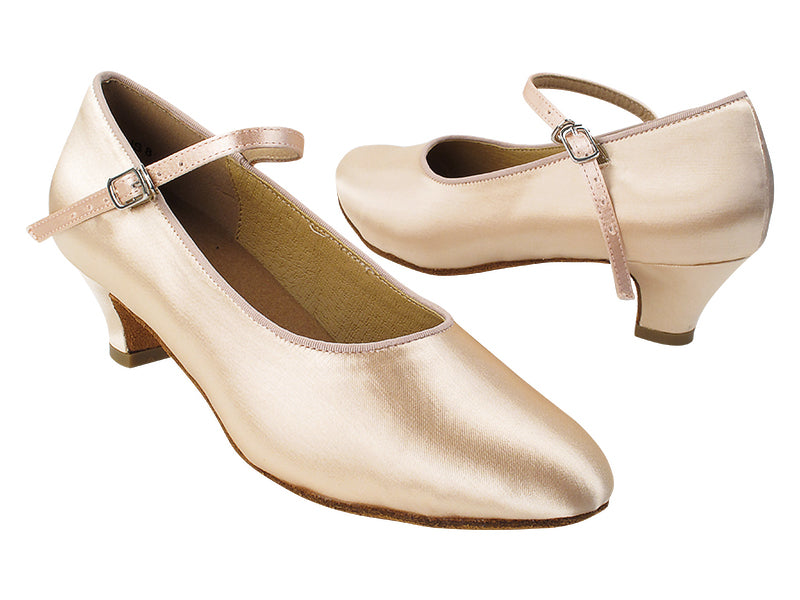 SERA5522 Flesh Satin with (5028) 1.2" Cuban Heel in the photo
