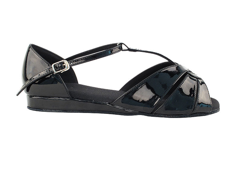 SERA6006 Black Patent with 0.5" Eva Heel in the photo