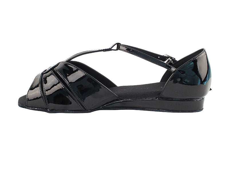 SERA6006 Black Patent with 0.5" Eva Heel in the photo