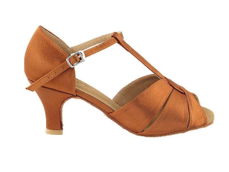 SERA6006 Dark Tan Satin with 2.5" heel (2040) in the photo