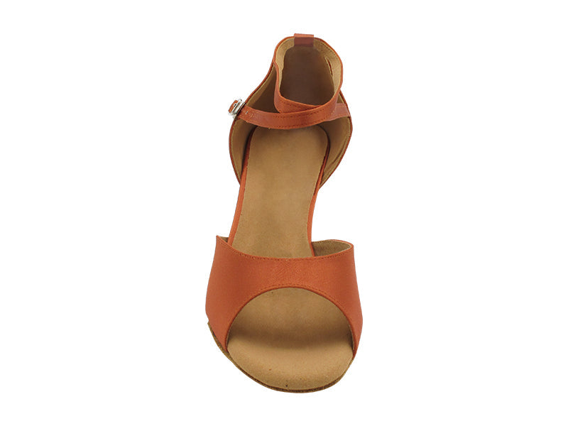 SERA6012 Dark Tan Satin with 2.5" heel in the photo