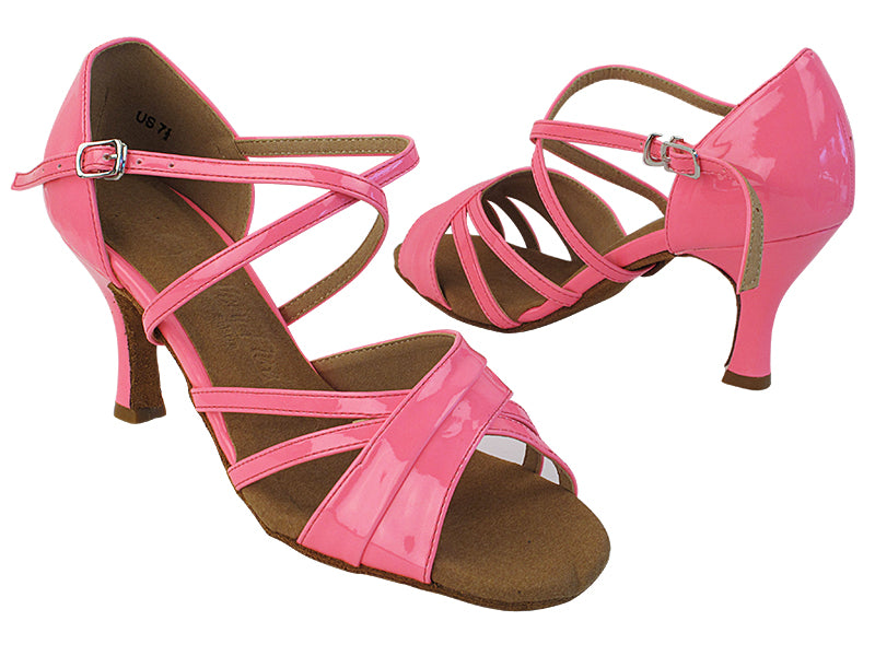 SERA6030X 225 Fluorescent Pink Patent with 2.75" Heel in the photo