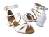 SERA7002 281 White Nanofiber Faux Leather with 1.5" Medium Heel in the photo