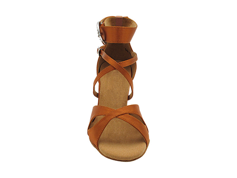 SERA7002 Dark Tan Satin with 2" Slim Heel (MTXZ) in the photo