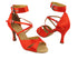 SERA7002 Red Satin with 3" heel in the photo