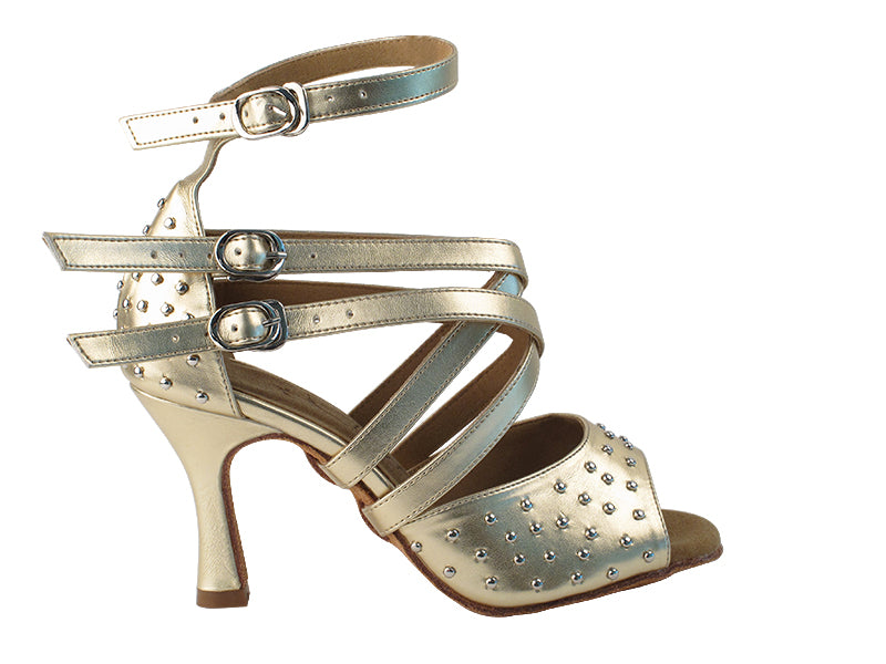 SERA7011 Gold with 2.5" low heel in the photo