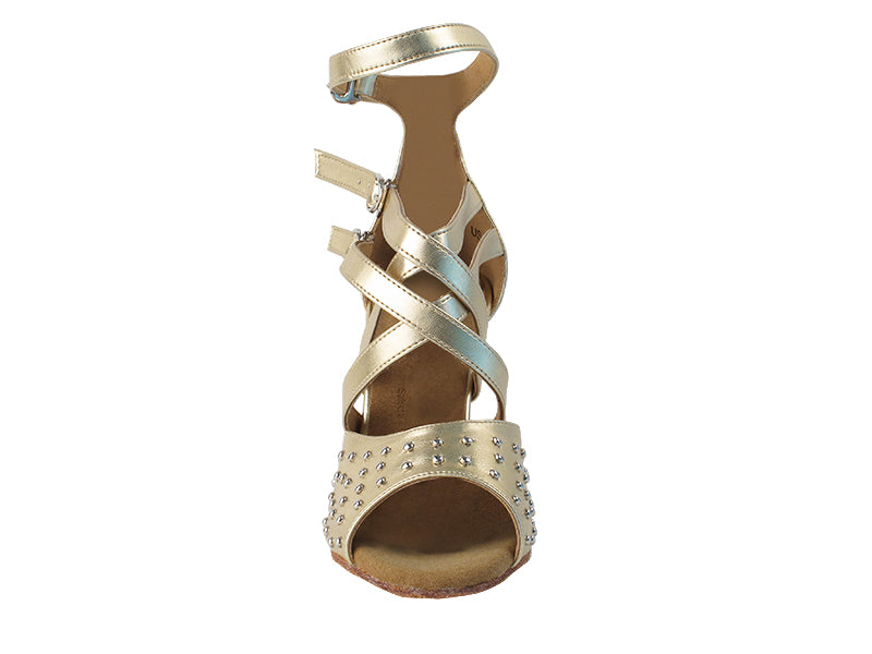 SERA7011 Gold with 2.5" low heel in the photo