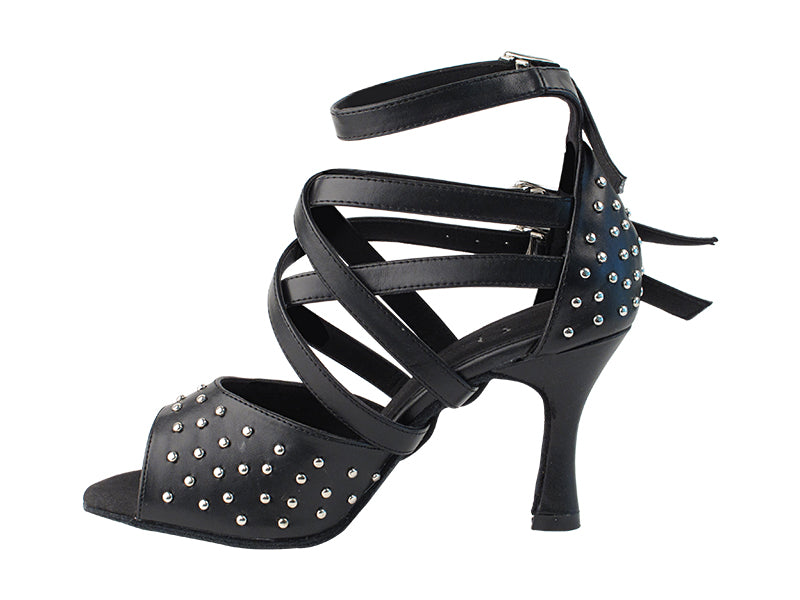 SERA7011 Black Leather with 2.5" low heel in the photo