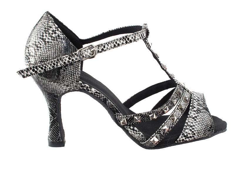 SERA7012 White Snake with 3" heel in the photo