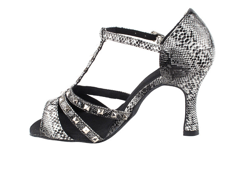 SERA7012 White Snake with 3" heel in the photo