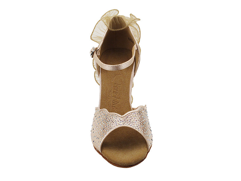 SERA7014 Flesh Satin with 3" heel in the photo