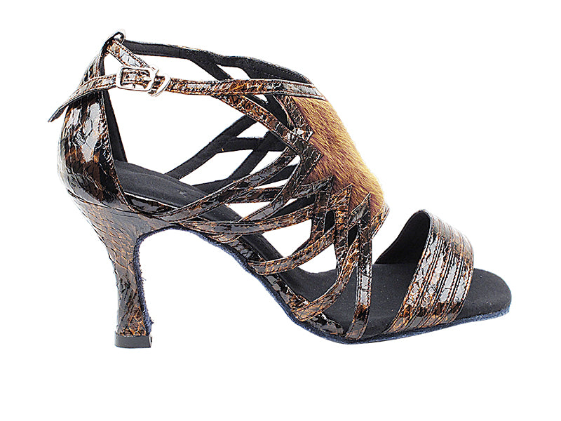 SERA7016 Brown Snake with 3" heel in the photo