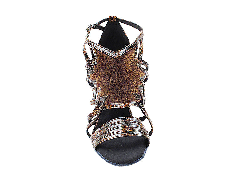 SERA7016 Brown Snake with 3" heel in the photo