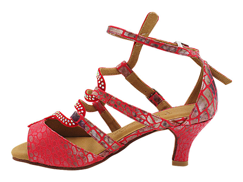 SERA7017 238 Red Print with 2.5" Heel (2040) in the photo