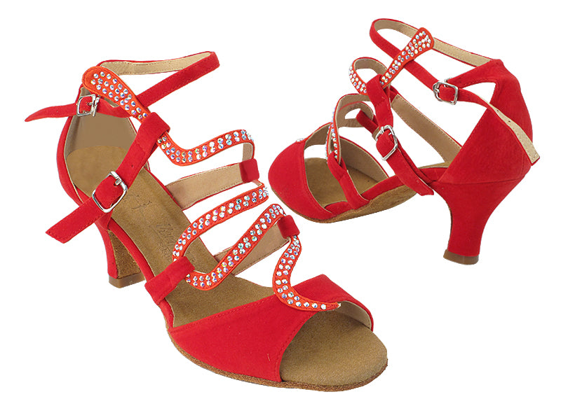 SERA7017 251 Red Velvet with 2.5" Heel in the photo