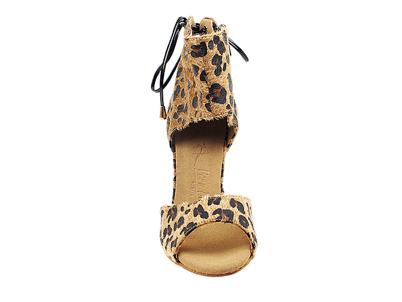 SERA7024 Brown Leopard Hair with 3" Flare Heel (5059) in the photo