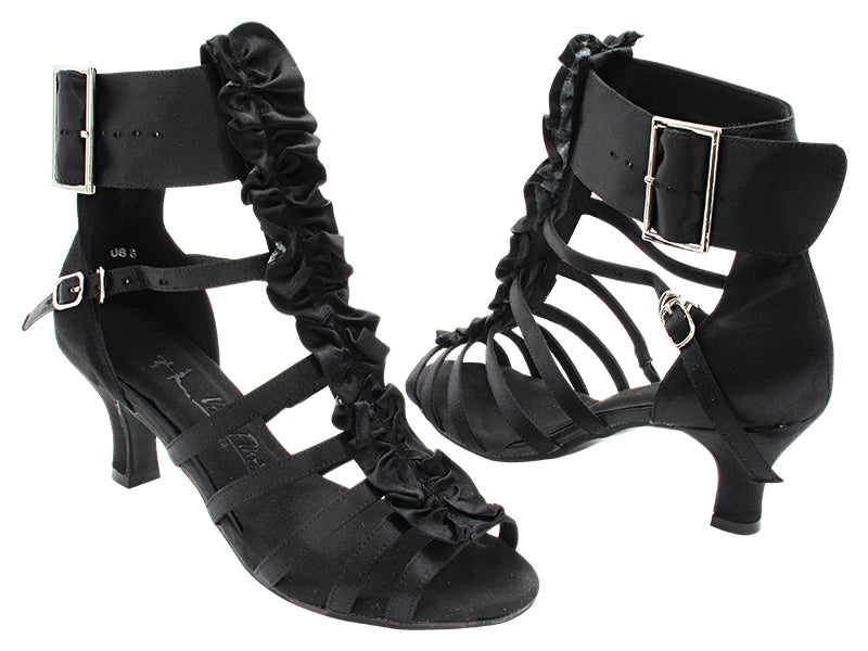 SERA7026 Black Satin with 2.5" Heel (2040) in the photo
