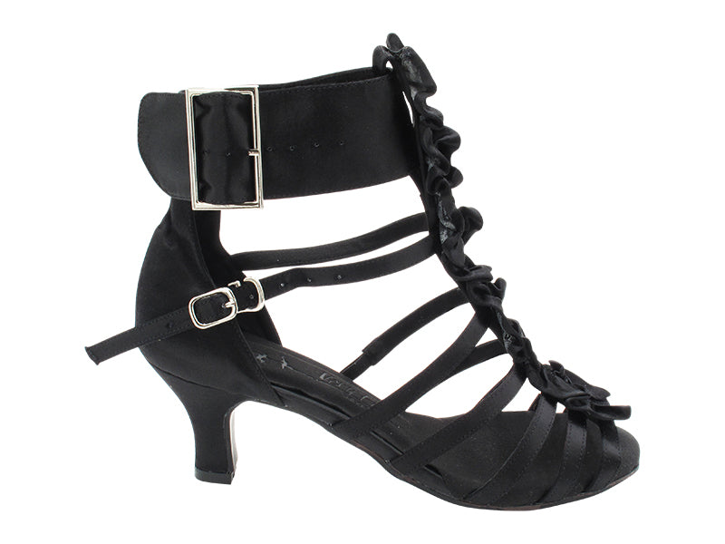 SERA7026 Black Satin with 2.5" Heel (2040) in the photo