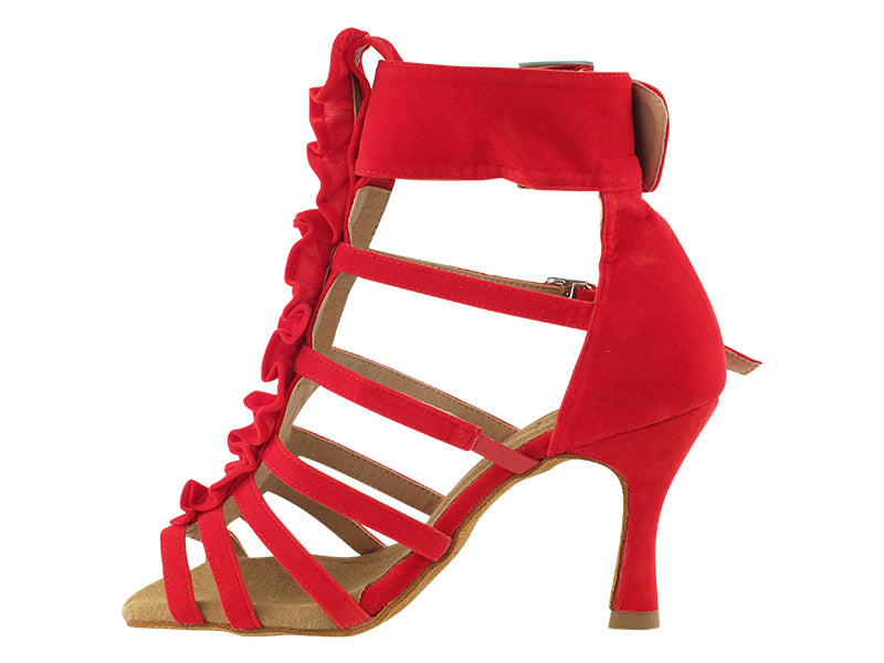 SERA7026 Red Velvet with 3" Heel in the photo