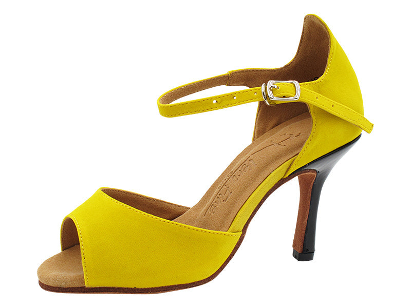SERA7028 248 Yellow Velvet with 3" Slim Heel (6646) in the photo