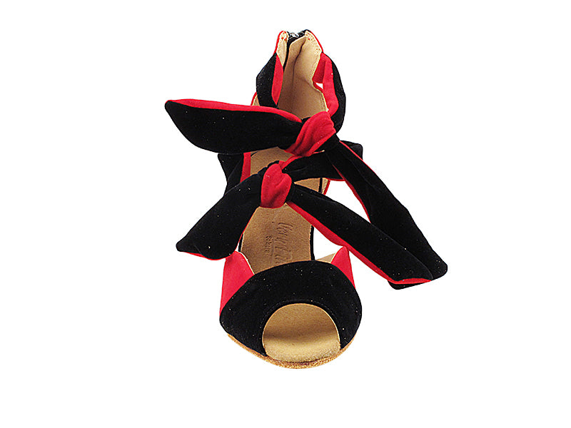 SERA7034 Black & Red Velvet with 2.5" Heel (2040) in the photo
