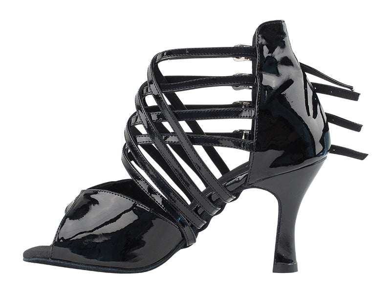 SERA7036 Black Patent with 3" Heel in the photo
