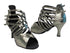 SERA7036 106 Snake Grey Satin with 3" heel in the photo