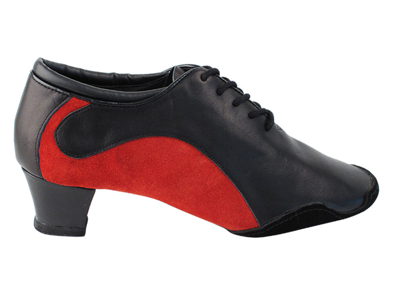 SERA703BBX Black Leather & Red Suede