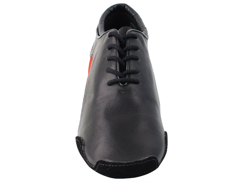 SERA703BBX Black Leather & Red Suede