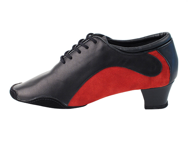 SERA703BBX Black Leather & Red Suede