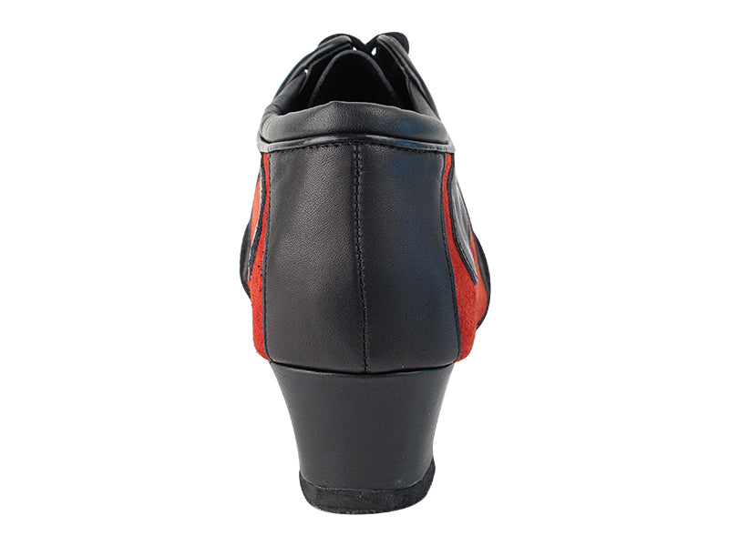 SERA703BBX Black Leather & Red Suede