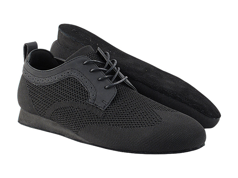 SERO107BBX Black Knit Mesh with flat heel in the photo