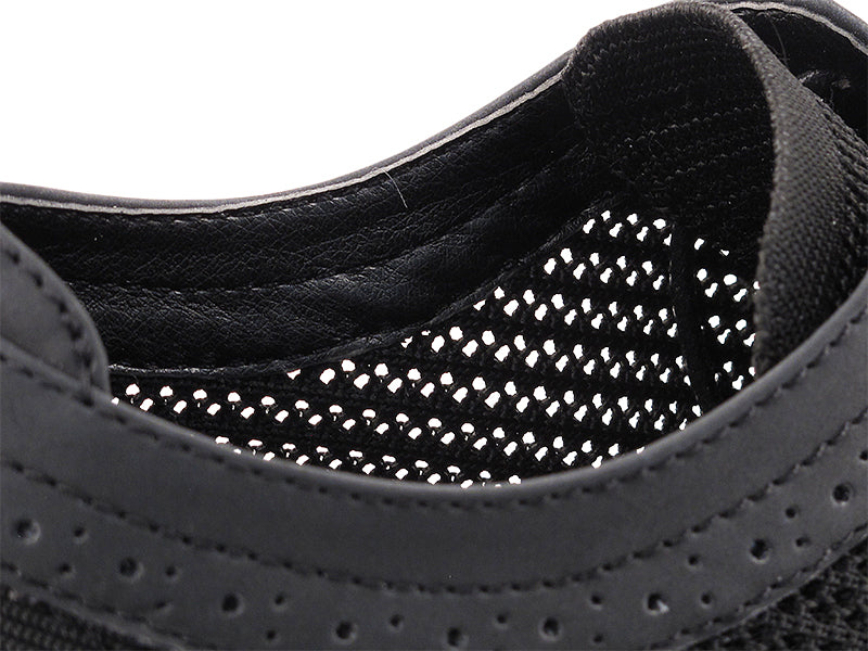 SERO107BBX Black Knit Mesh with flat heel in the photo